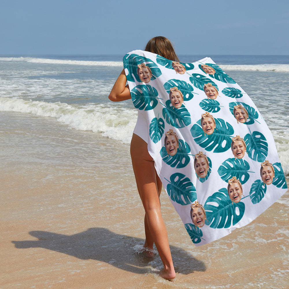 Personalisiertes Sommer Strandtuch mit Bild Lustiges Geschenk