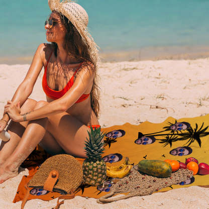 Personalisiertes Sommer Strandtuch mit Bild Lustiges Geschenk