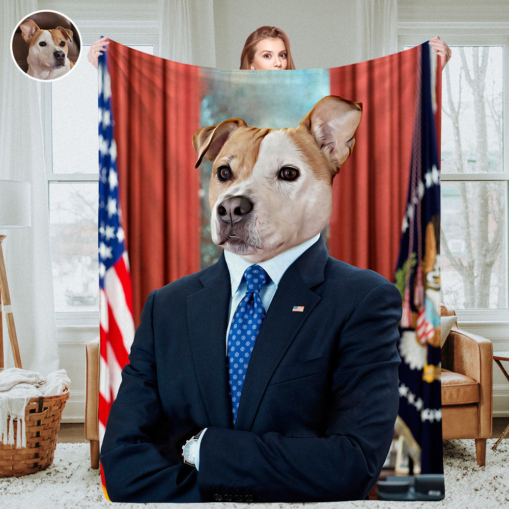 Personalisierte Haustierporträtdecken Individuelle königliche Haustierfoto-Decken Fleece Wurfdecke Weihnachtsgeschenk