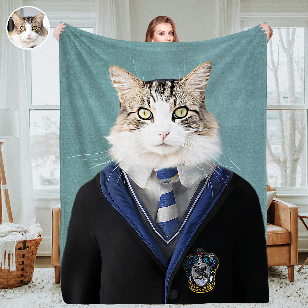 Personalisierte Haustierporträtdecken Individuelle königliche Haustierfoto-Decken Fleece Wurfdecke Weihnachtsgeschenk