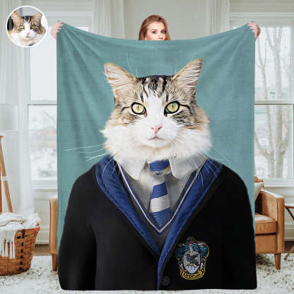 Personalisierte Haustierporträtdecken Individuelle königliche Haustierfoto-Decken Fleece Wurfdecke Weihnachtsgeschenk