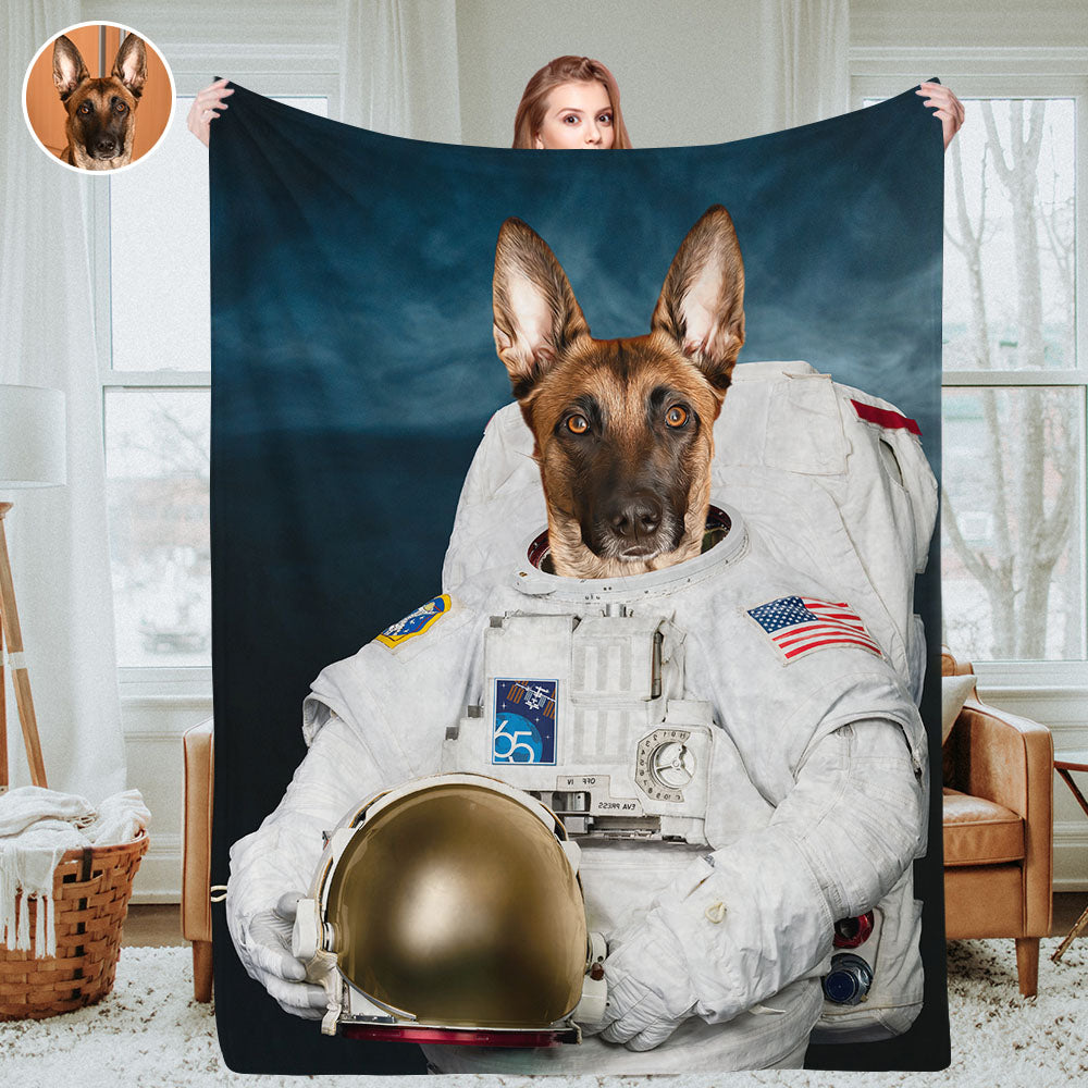 Personalisierte Haustierporträtdecken Individuelle Haustierkostümfoto-Decken Wurfdecke Weihnachtsgeschenk