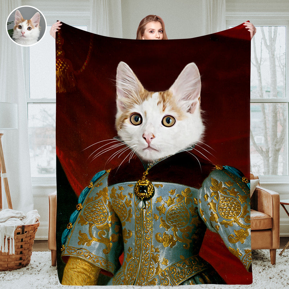Personalisierte Foto Decken Fleece Decke Maßgeschneiderte Königliche Haustier Porträt Decke