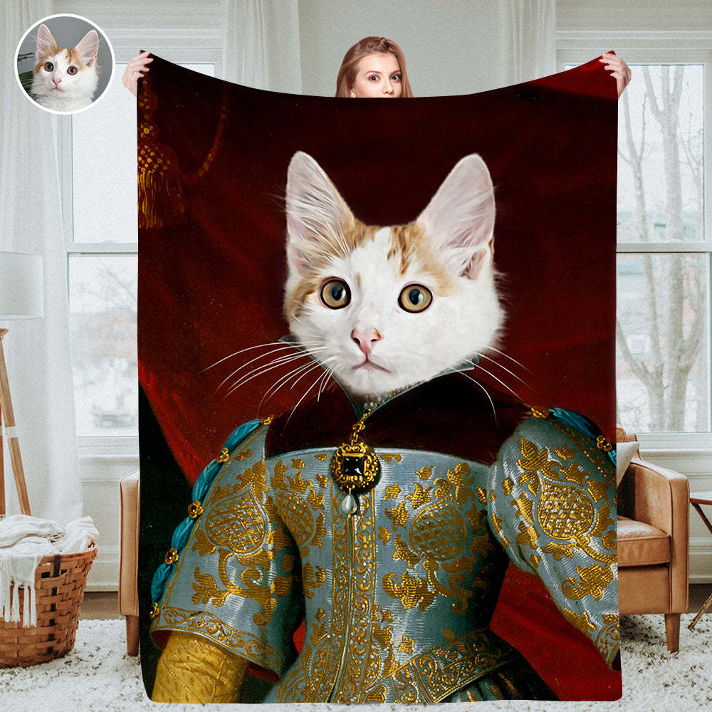 Personalisierte Foto Decken Fleece Decke Maßgeschneiderte Königliche Haustier Porträt Decke
