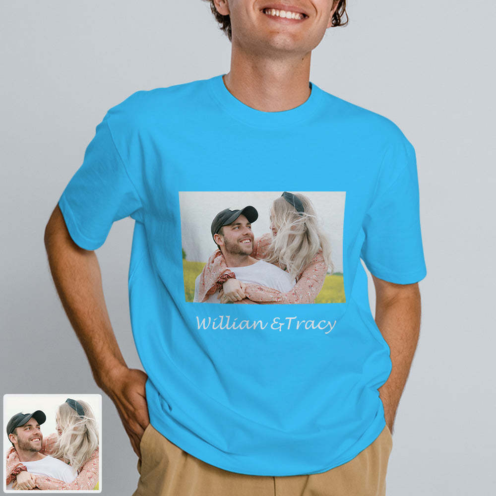 Erwachsene Personalisiertes Foto T-Shirt Custom Kurzarm T-Shirt mit Text Bild Aufdruck auf T-Shirt