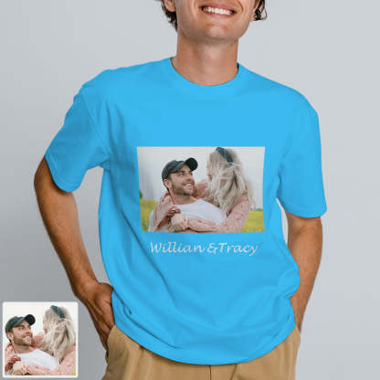 Erwachsene Personalisiertes Foto T-Shirt Custom Kurzarm T-Shirt mit Text Bild Aufdruck auf T-Shirt