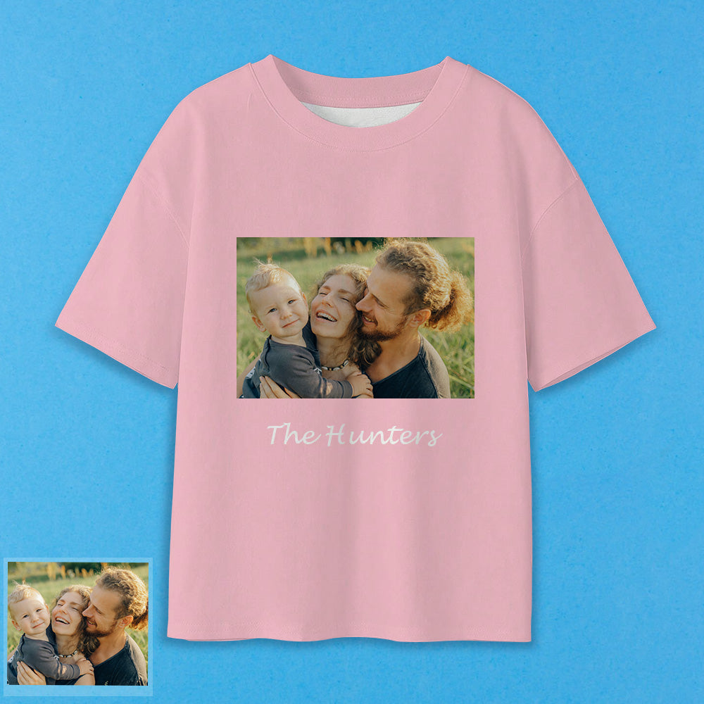 Erwachsene Personalisiertes Foto T-Shirt Custom Kurzarm T-Shirt mit Te