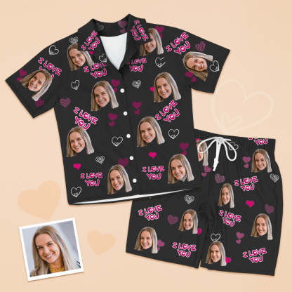 Personalisierte Kurzarm Pyjamas Für Freundin Custom Foto Pyjamas Custom Kurze Pyjamas