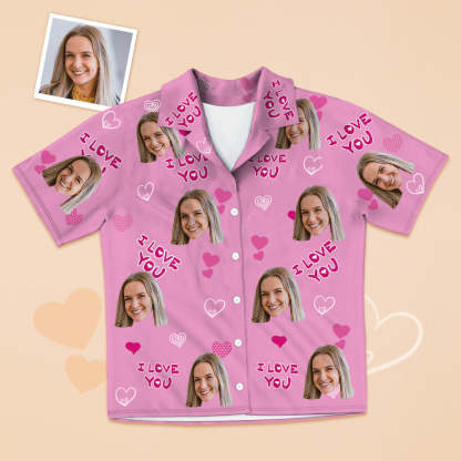 Personalisierte Kurzarm Pyjamas Für Freundin Custom Foto Pyjamas Custom Kurze Pyjamas