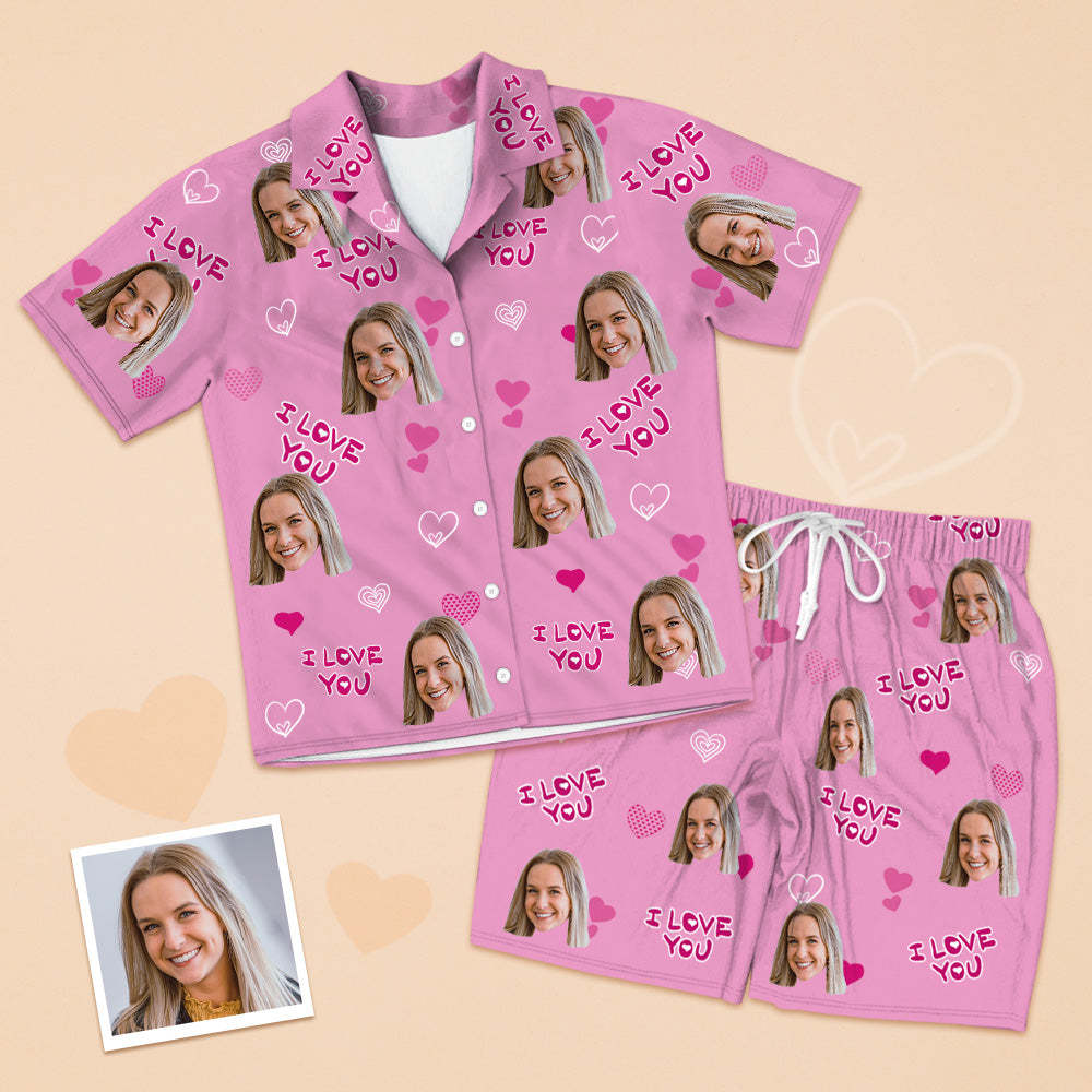 Personalisierte Kurzarm Pyjamas Für Freundin Custom Foto Pyjamas Custom Kurze Pyjamas