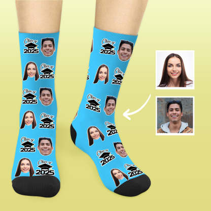 Abschluss Socken Klasse Von 2025 Mit Foto Personalisierte Graduation Geschenke Für Sie Und Ihn