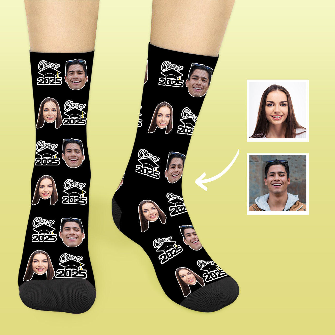 Abschluss Socken Klasse Von 2025 Mit Foto Personalisierte Graduation Geschenke Für Sie Und Ihn