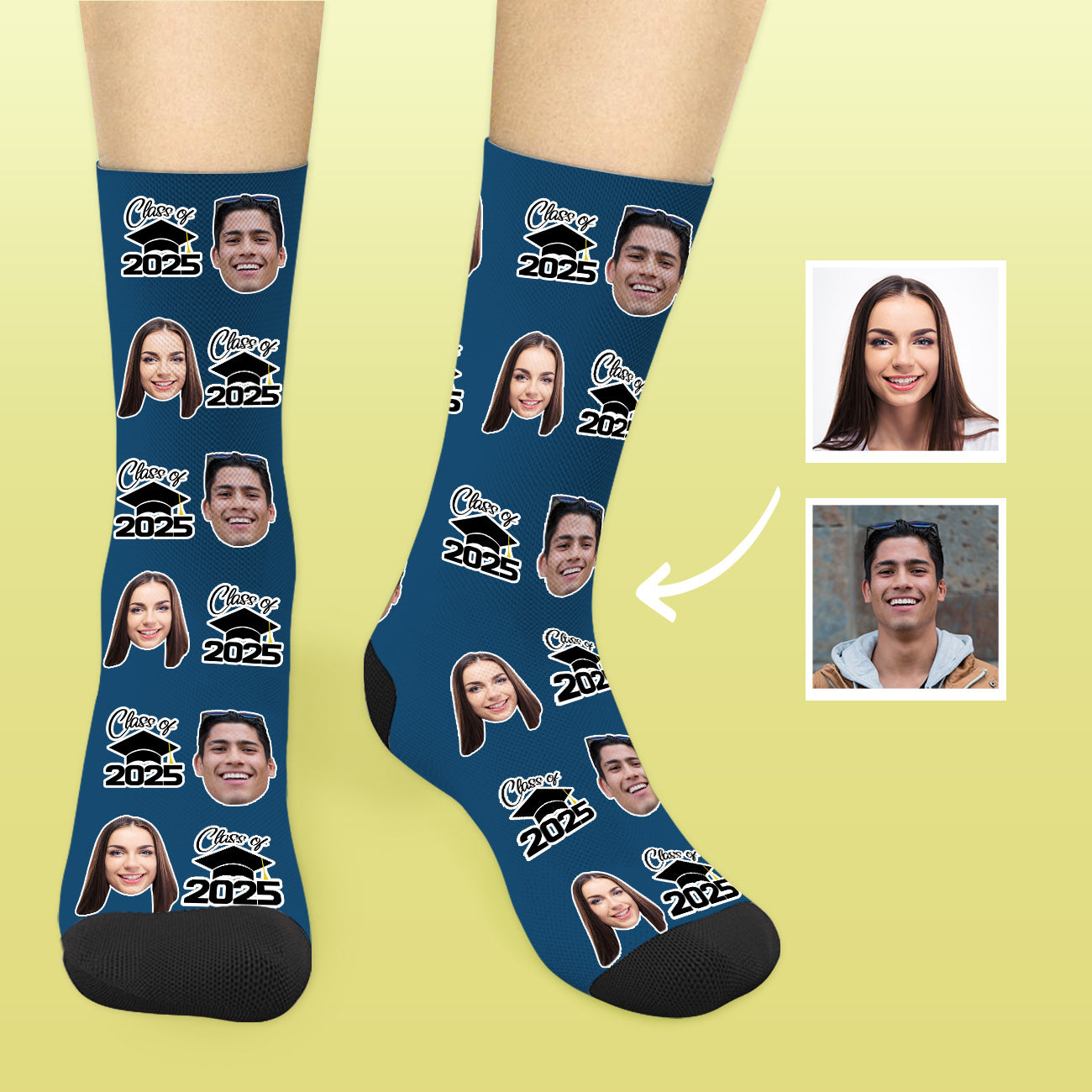 Abschluss Socken Klasse Von 2025 Mit Foto Personalisierte Graduation Geschenke Für Sie Und Ihn