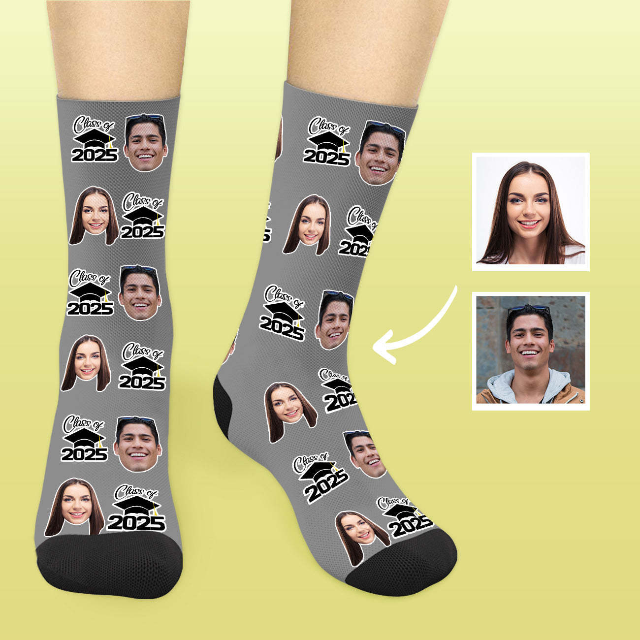 Abschluss Socken Klasse Von 2025 Mit Foto Personalisierte Graduation Geschenke Für Sie Und Ihn