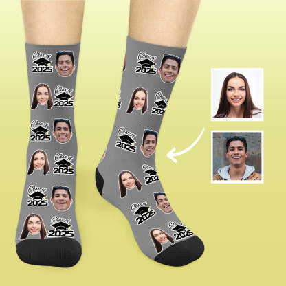 Abschluss Socken Klasse Von 2025 Mit Foto Personalisierte Graduation Geschenke Für Sie Und Ihn