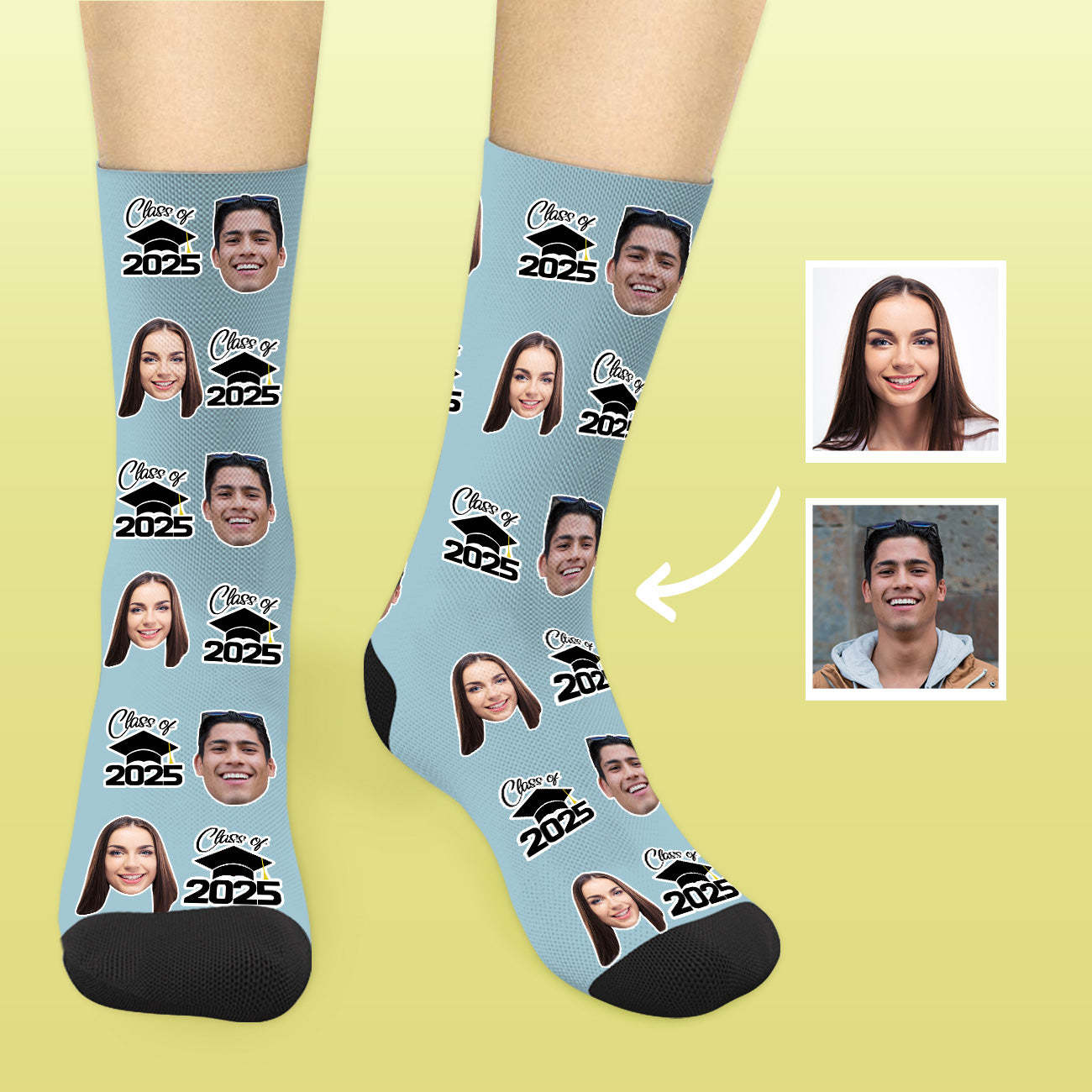 Abschluss Socken Klasse Von 2025 Mit Foto Personalisierte Graduation Geschenke Für Sie Und Ihn