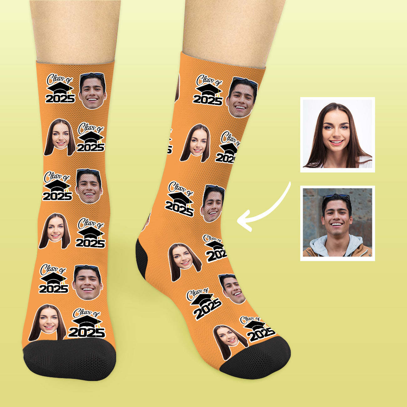 Abschluss Socken Klasse Von 2025 Mit Foto Personalisierte Graduation Geschenke Für Sie Und Ihn