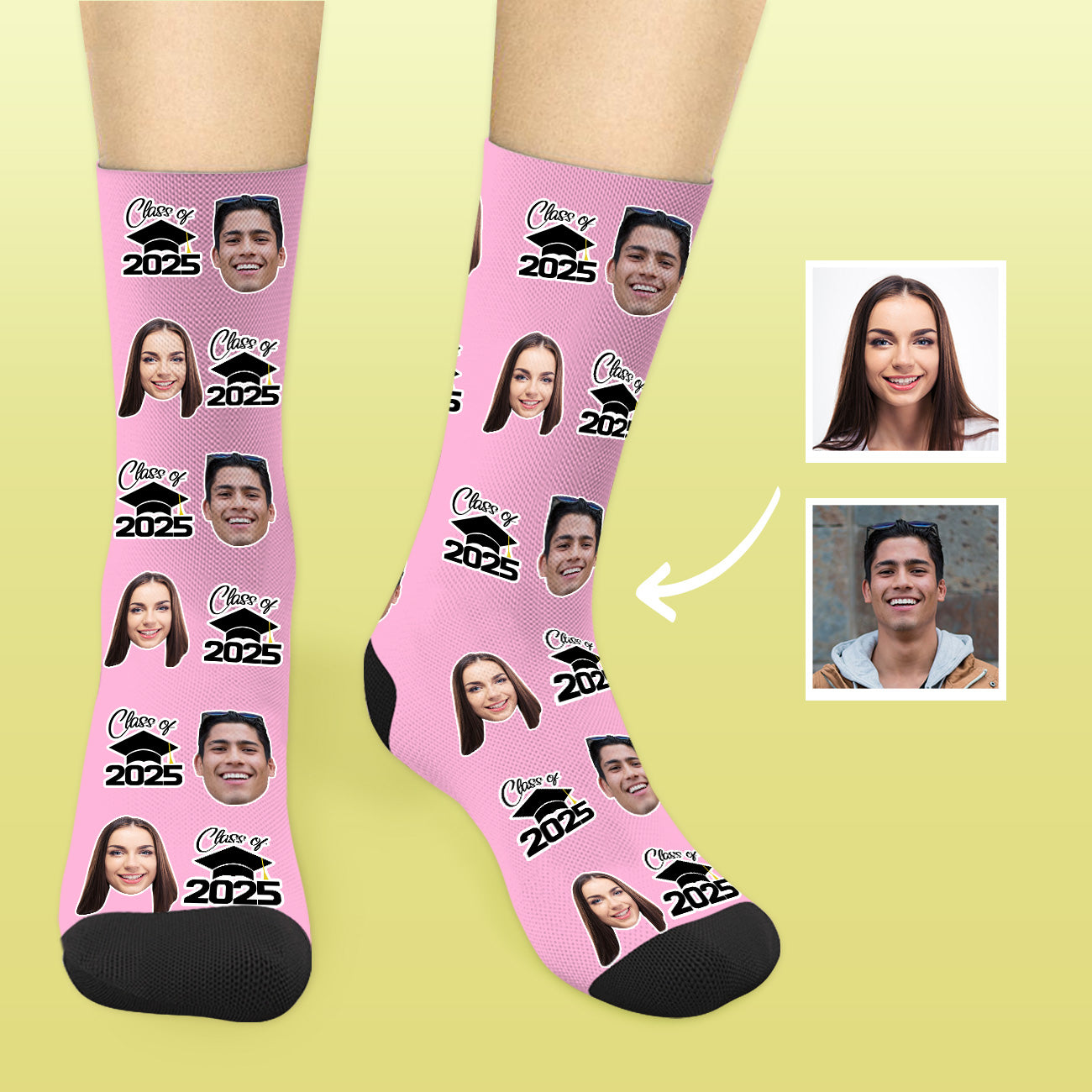 Abschluss Socken Klasse Von 2025 Mit Foto Personalisierte Graduation G