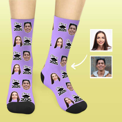 Abschluss Socken Klasse Von 2025 Mit Foto Personalisierte Graduation Geschenke Für Sie Und Ihn