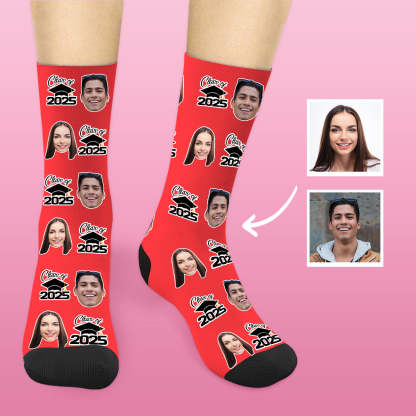 Abschluss Socken Klasse Von 2025 Mit Foto Personalisierte Graduation Geschenke Für Sie Und Ihn