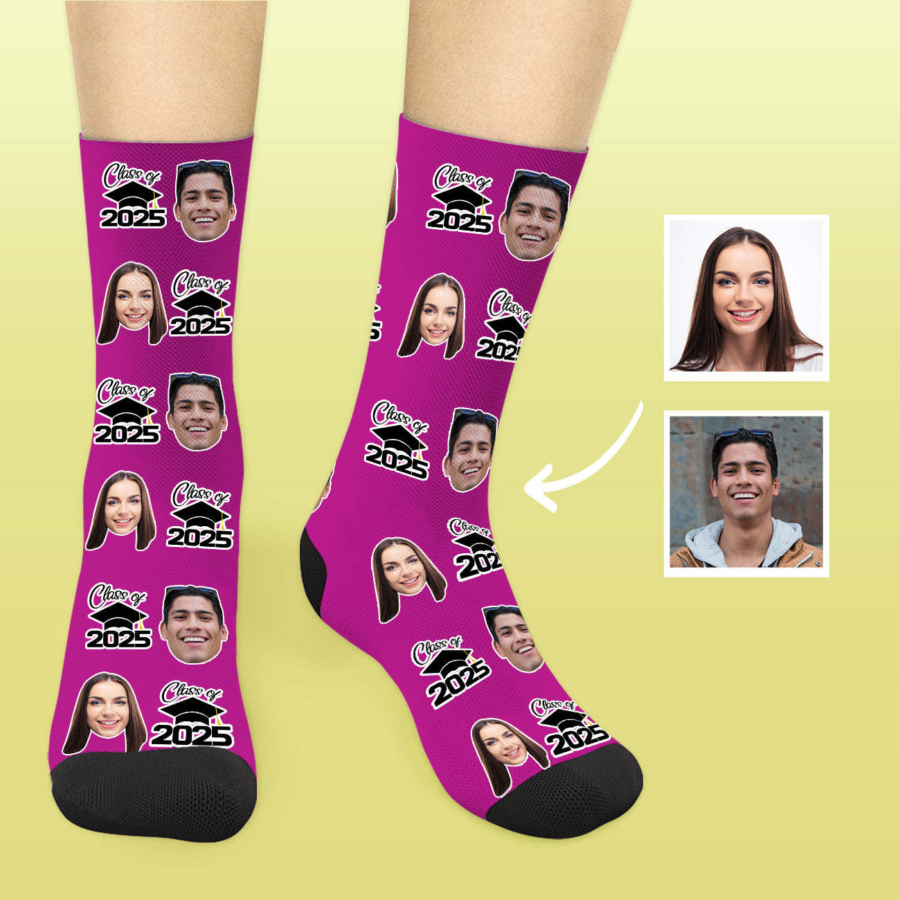 Abschluss Socken Klasse Von 2025 Mit Foto Personalisierte Graduation Geschenke Für Sie Und Ihn