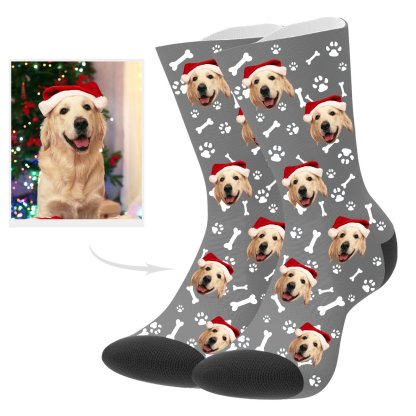 Personalisierte Hundefoto Socken Hundegesicht Socken