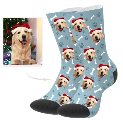 Personalisierte Hundefoto Socken Hundegesicht Socken