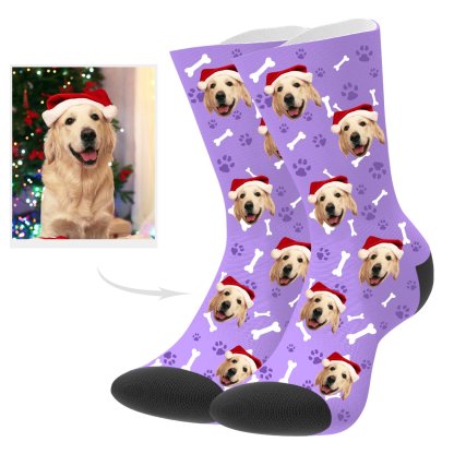 Personalisierte Hundefoto Socken Hundegesicht Socken