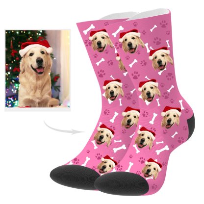 Personalisierte Hundefoto Socken Hundegesicht Socken
