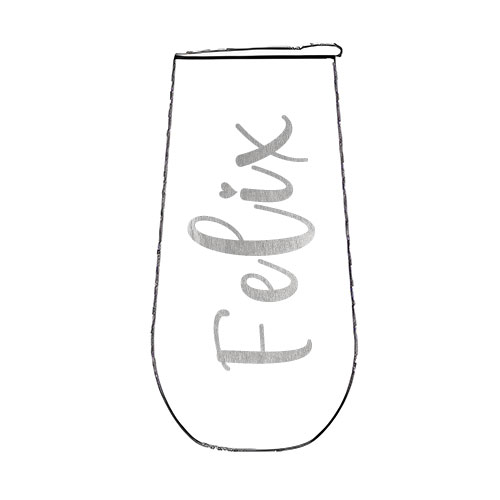 Personalisierter Name Sektbecher Edelstahl Mit Deckel Brautjungfernges