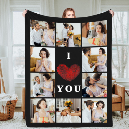 Personalisierte Collage Fotodecke Mit Text Individuelle Decke Geschenk Zur Hochzeit Jahrestag Oder Weihnachten