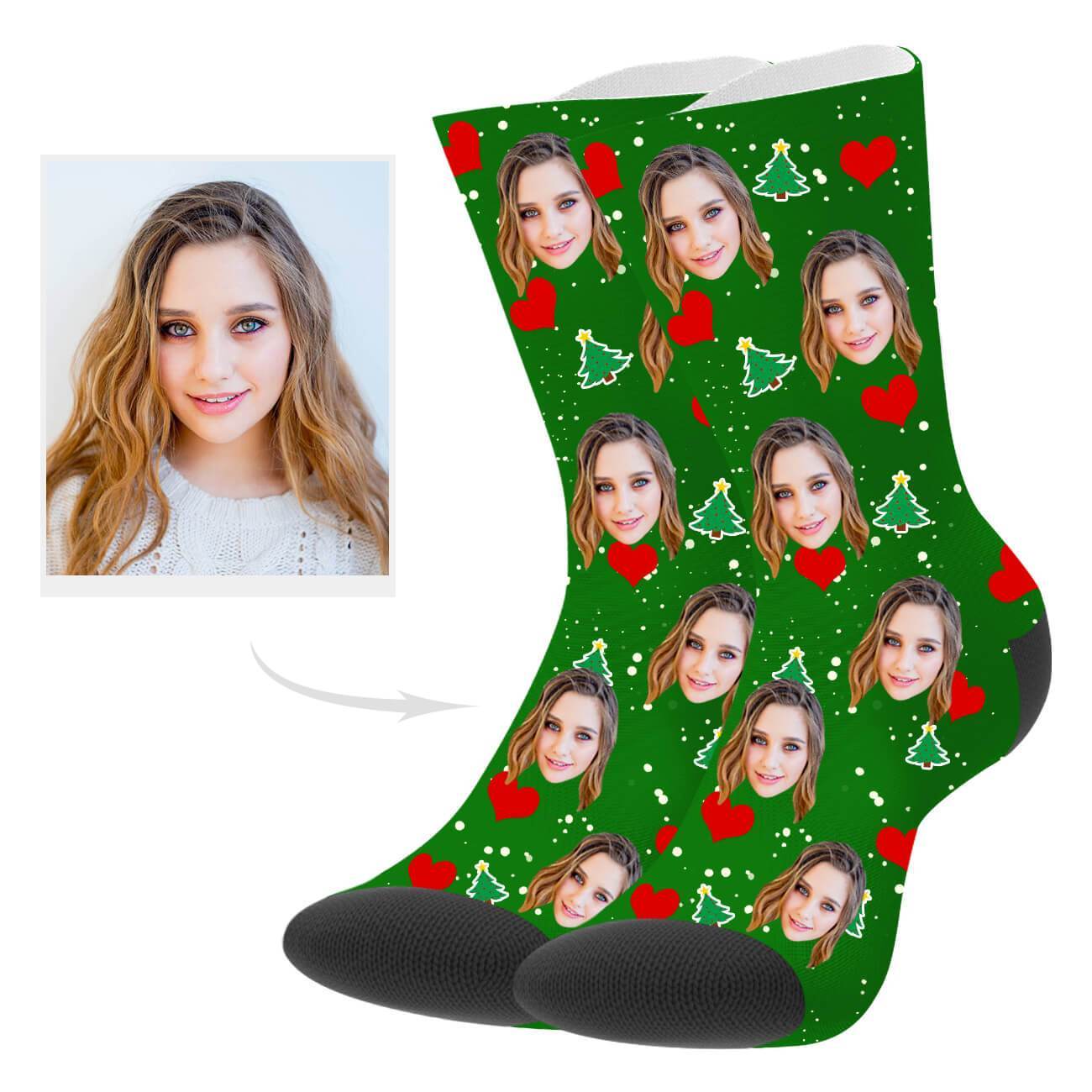 Weihnachtsgeschenk Weihnachtssocken Foto Socken Personalisierte Socken