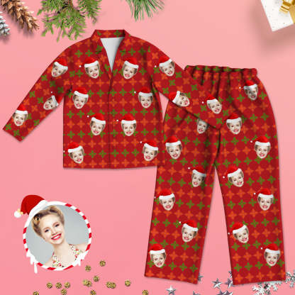 Weihnachts-Pyjamas Schlafbekleidung Personalisierte Pyjamas mit Foto Weihnachtsgeschenk