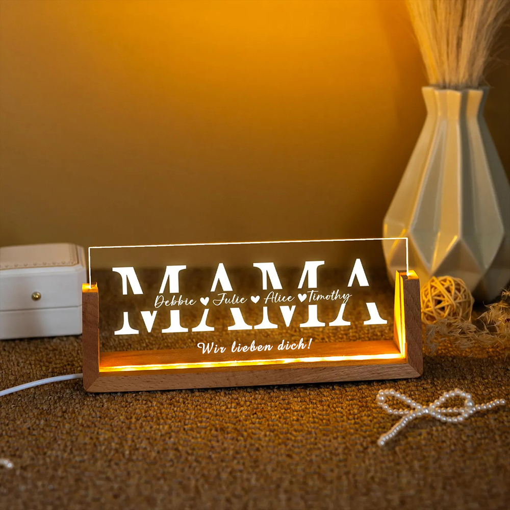 Personalisierte Name Mama Nachtlicht Muttertagsgeschenk Ideen Großmutter Mama Geschenke Geburtstagsgeschenke für Mama