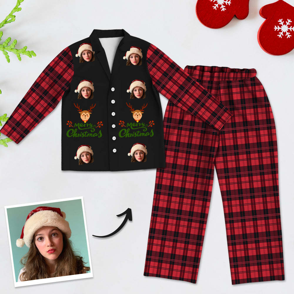 Personalisierte Weihnachts-Pyjamas Individuelle Frohe Weihnachten Foto-Pyjamas Schlafbekleidung
