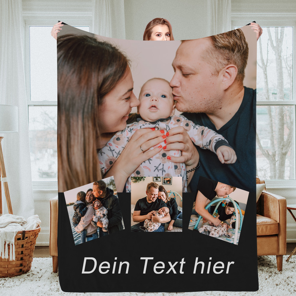 Personalisierte Fotodecke Mit Collage Und Text Muttertagsgeschenk Erinnerungsstück Mit Foto