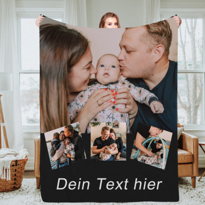 Personalisierte Fotodecke Mit Collage Und Text Muttertagsgeschenk Erinnerungsstück Mit Foto