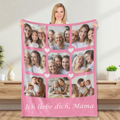Personalisierte Fotodecke Mit Collage Und Text Muttertagsgeschenk Erinnerungsstück Mit Foto