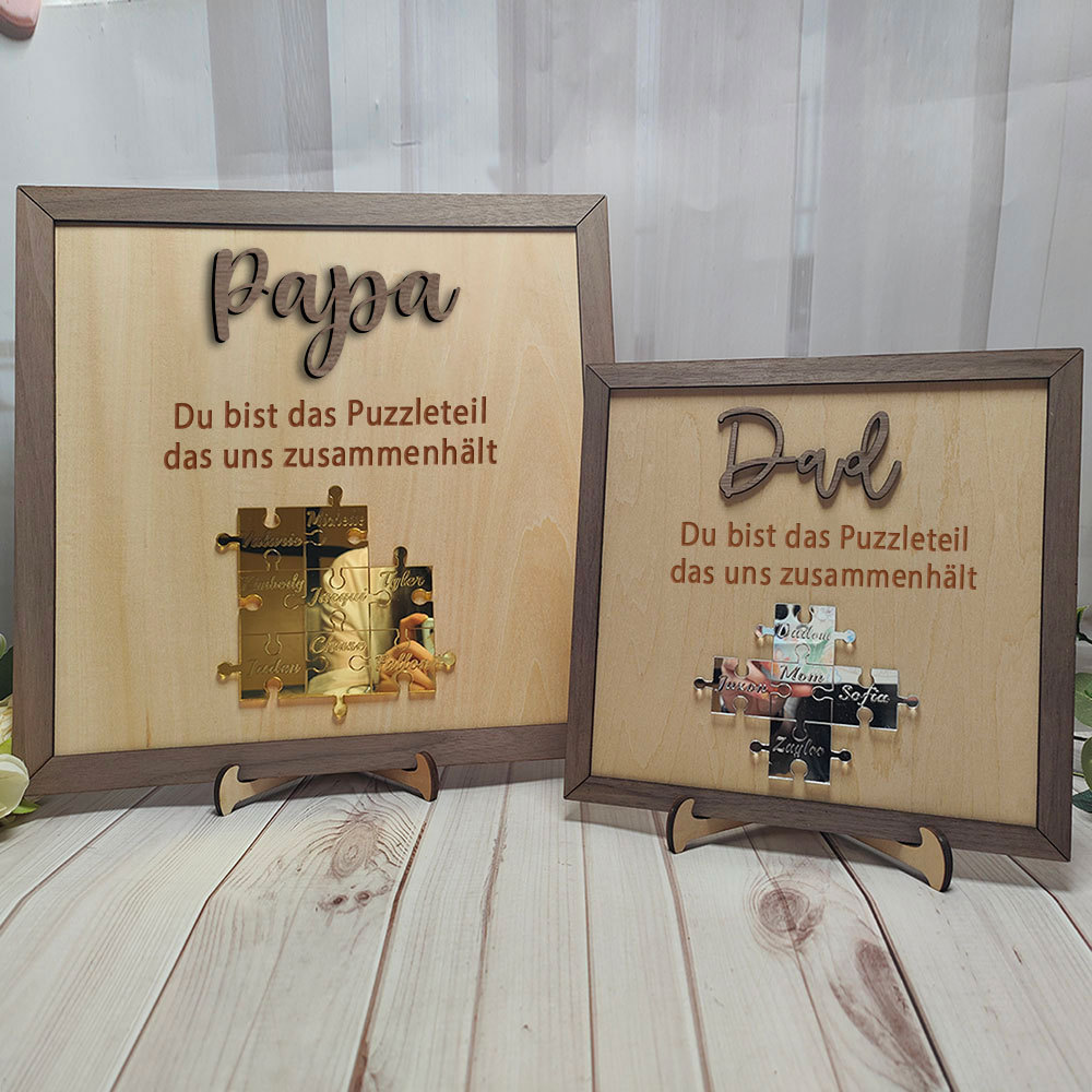 Personalisiertes Namenspuzzle Aus Holz Papa Du Bist Unser Zusammenhalt Geschenk Für Vater
