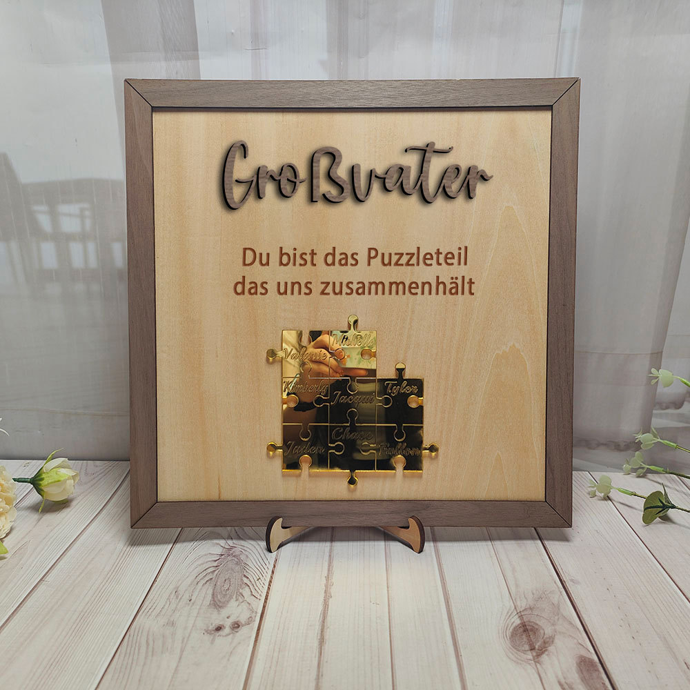 Personalisiertes Namenspuzzle Aus Holz Papa Du Bist Unser Zusammenhalt Geschenk Für Vater