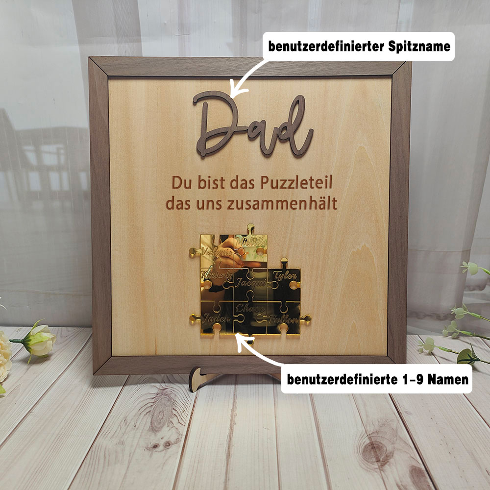 Personalisiertes Namenspuzzle Aus Holz Papa Du Bist Unser Zusammenhalt Geschenk Für Vater