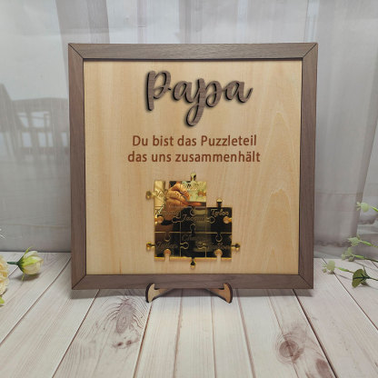 Personalisiertes Namenspuzzle Aus Holz Papa Du Bist Unser Zusammenhalt Geschenk Für Vater