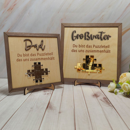 Personalisiertes Namenspuzzle Aus Holz Papa Du Bist Unser Zusammenhalt Geschenk Für Vater