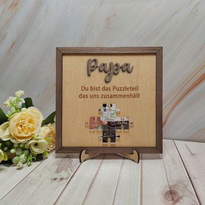 Personalisiertes Namenspuzzle Aus Holz Papa Du Bist Unser Zusammenhalt Geschenk Für Vater