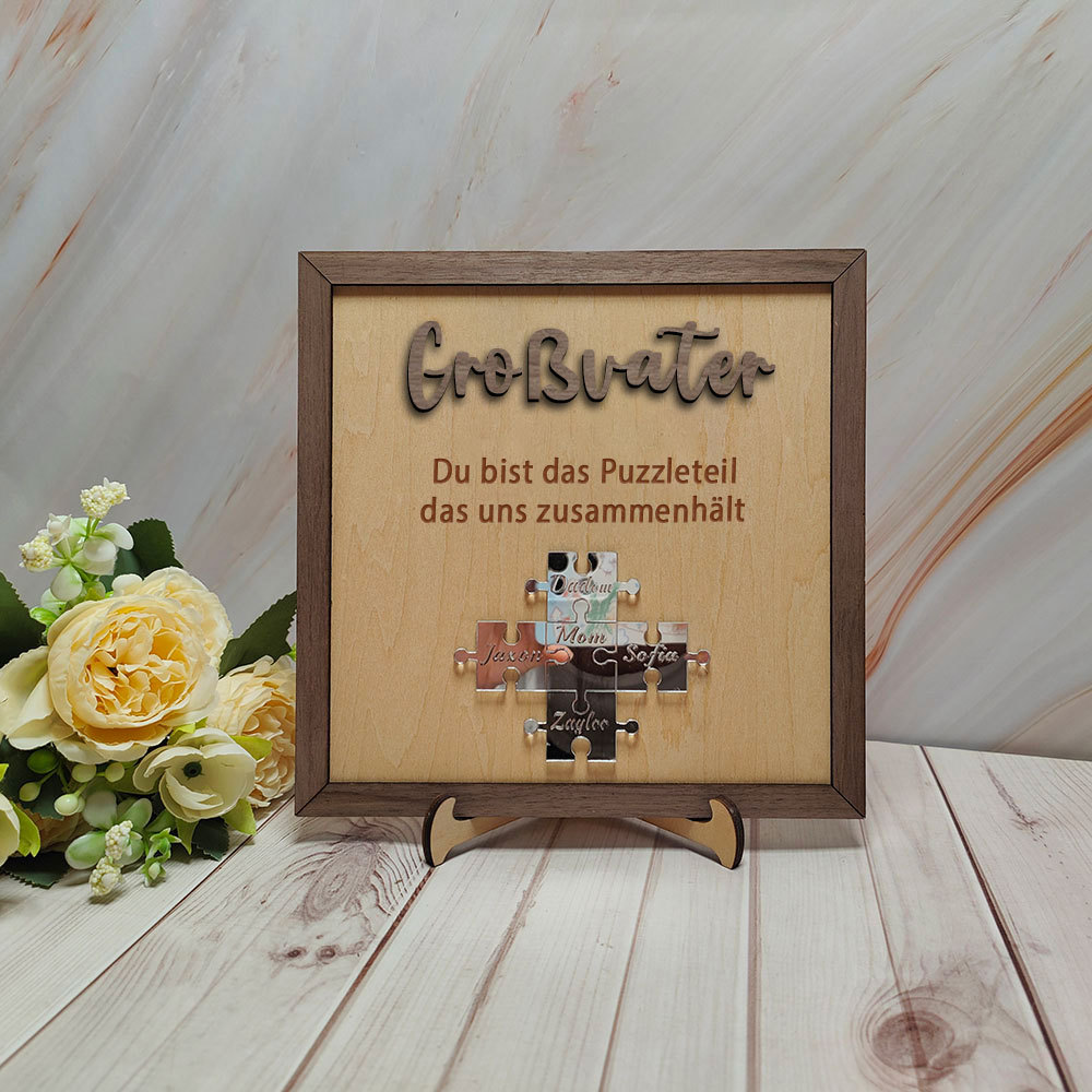 Personalisiertes Namenspuzzle Aus Holz Papa Du Bist Unser Zusammenhalt Geschenk Für Vater