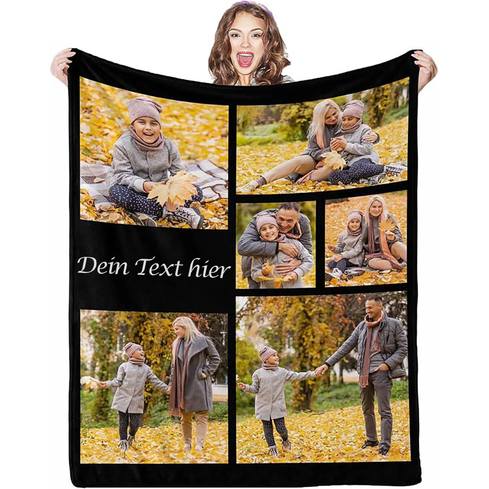 Personalisierte Fotodecke Mit Collage Und Text Gedenkdecke Weihnachten Geschenk Für Hochzeitspaar