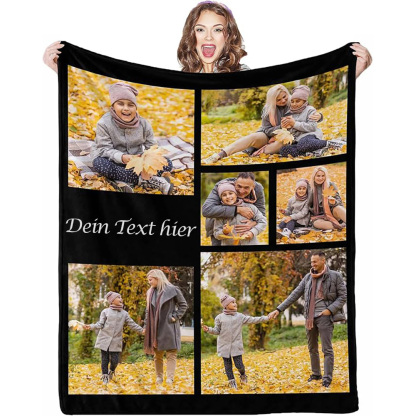 Personalisierte Fotodecke Mit Collage Und Text Gedenkdecke Weihnachten Geschenk Für Hochzeitspaar