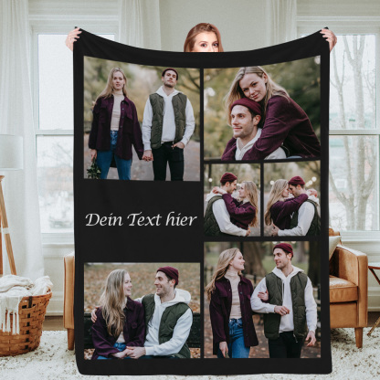 Personalisierte Fotodecke Mit Collage Und Text Gedenkdecke Weihnachten Geschenk Für Hochzeitspaar