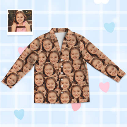 Kinder Schlafanzug mit Gesicht Personalisiert Kinder Schlafanzug mit Foto Kinder Foto Schlafanzug