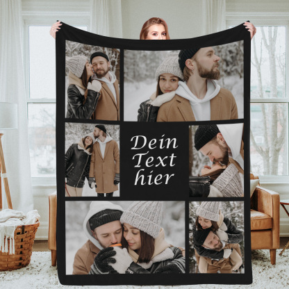 Personalisierte Fotodecke Mit Collage Und Text Gedenkdecke Weihnachten Geschenk Für Hochzeitspaar